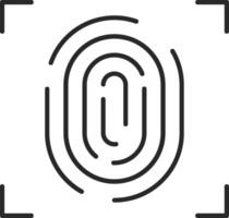 Fingerprint Skined Filled Icon vector