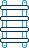 Stepladder Line Blue Two Color Icon vector