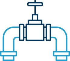 Pipes Line Blue Two Color Icon vector
