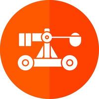 Catapult Glyph Red Circle Icon vector