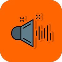 Sound Filled Orange background Icon vector