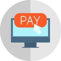 Online Payment Flat Scale Icon vector