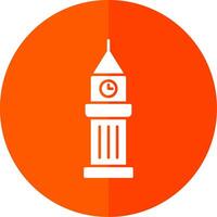 Tower Glyph Red Circle Icon vector