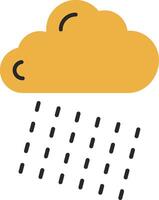 Rainy Skined Filled Icon vector