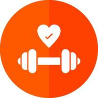 Gym Glyph Red Circle Icon vector