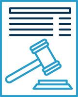 Legal Document Line Blue Two Color Icon vector