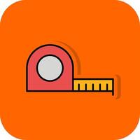 Tape Filled Orange background Icon vector