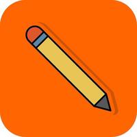 Pen Filled Orange background Icon vector