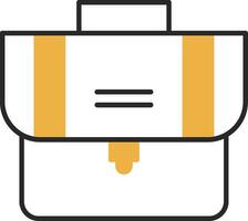 Suitcase Skined Filled Icon vector