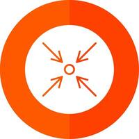 Minimize Glyph Red Circle Icon vector