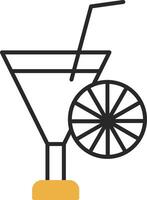 Cocktail Skined Filled Icon vector