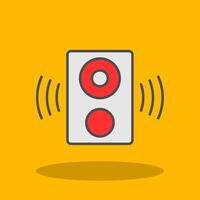 Speaker Filled Shadow Icon vector