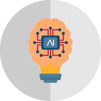 Artificial Intelligence Flat Scale Icon vector