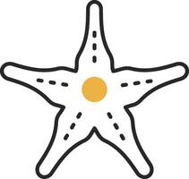 estrella de mar desollado lleno icono vector