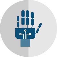 Robotics hand Flat Scale Icon vector