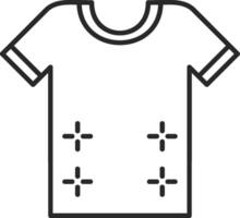 camisa desollado lleno icono vector