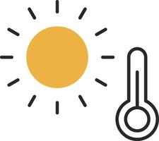 Hot Skined Filled Icon vector