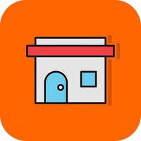 Post Office Filled Orange background Icon vector