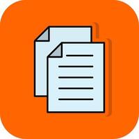 Paper Note Filled Orange background Icon vector