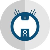 Robot Vacuum Flat Scale Icon vector