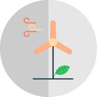 viento energía plano escala icono vector