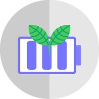 Eco Battery Flat Scale Icon vector