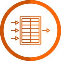 Air Filter Line Orange Circle Icon vector