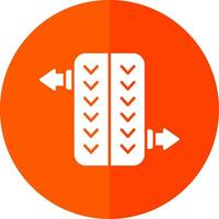 Wheel Alignment Glyph Red Circle Icon vector