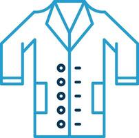 Coat Line Blue Two Color Icon vector