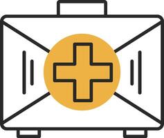 First Aid Kit Skined Filled Icon vector