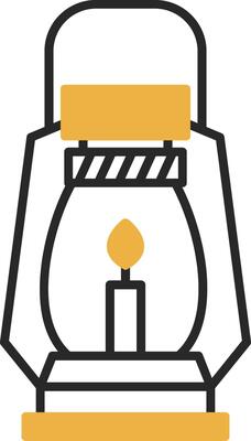 Gas Lamp Skined Filled Icon