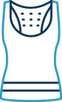 Tank Top Line Blue Two Color Icon vector