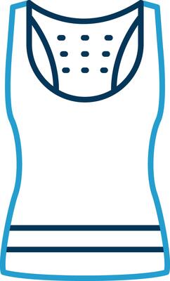 Tank Top Line Blue Two Color Icon