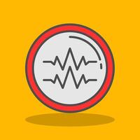 Sound Beats Filled Shadow Icon vector