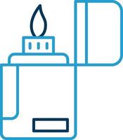 Lighter Line Blue Two Color Icon vector