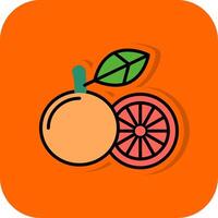 pomelo lleno naranja antecedentes icono vector