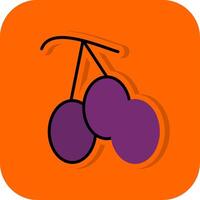 Imbe Filled Orange background Icon vector