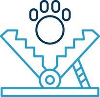 Bear Trap Line Blue Two Color Icon vector