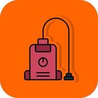 Vacuum Cleaner Filled Orange background Icon vector