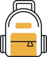 Backpack Skined Filled Icon vector