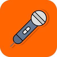 Karaoke Filled Orange background Icon vector