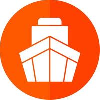 Cargo Glyph Red Circle Icon vector