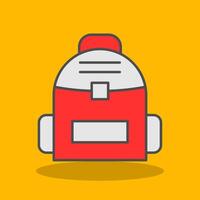 Backpack Filled Shadow Icon vector
