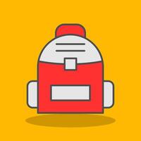 Backpack Filled Shadow Icon vector