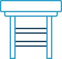 Stool Line Blue Two Color Icon vector