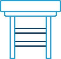 Stool Line Blue Two Color Icon vector