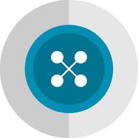 Cloth Button Flat Scale Icon vector