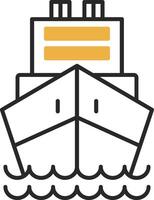 Logistics Ship Skined Filled Icon vector