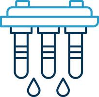 Water Filter Line Blue Two Color Icon vector