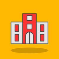 Hotel Filled Shadow Icon vector